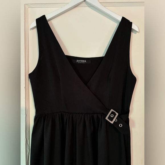 Disturbia Dress size 10 Belladonna Wrap Suspenders Midi - Picture 3 of 16